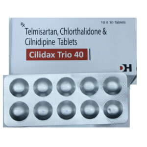Cilidax Trio 40 – Telmisartan, Chlorthalidone & Cilnidipine Tablets