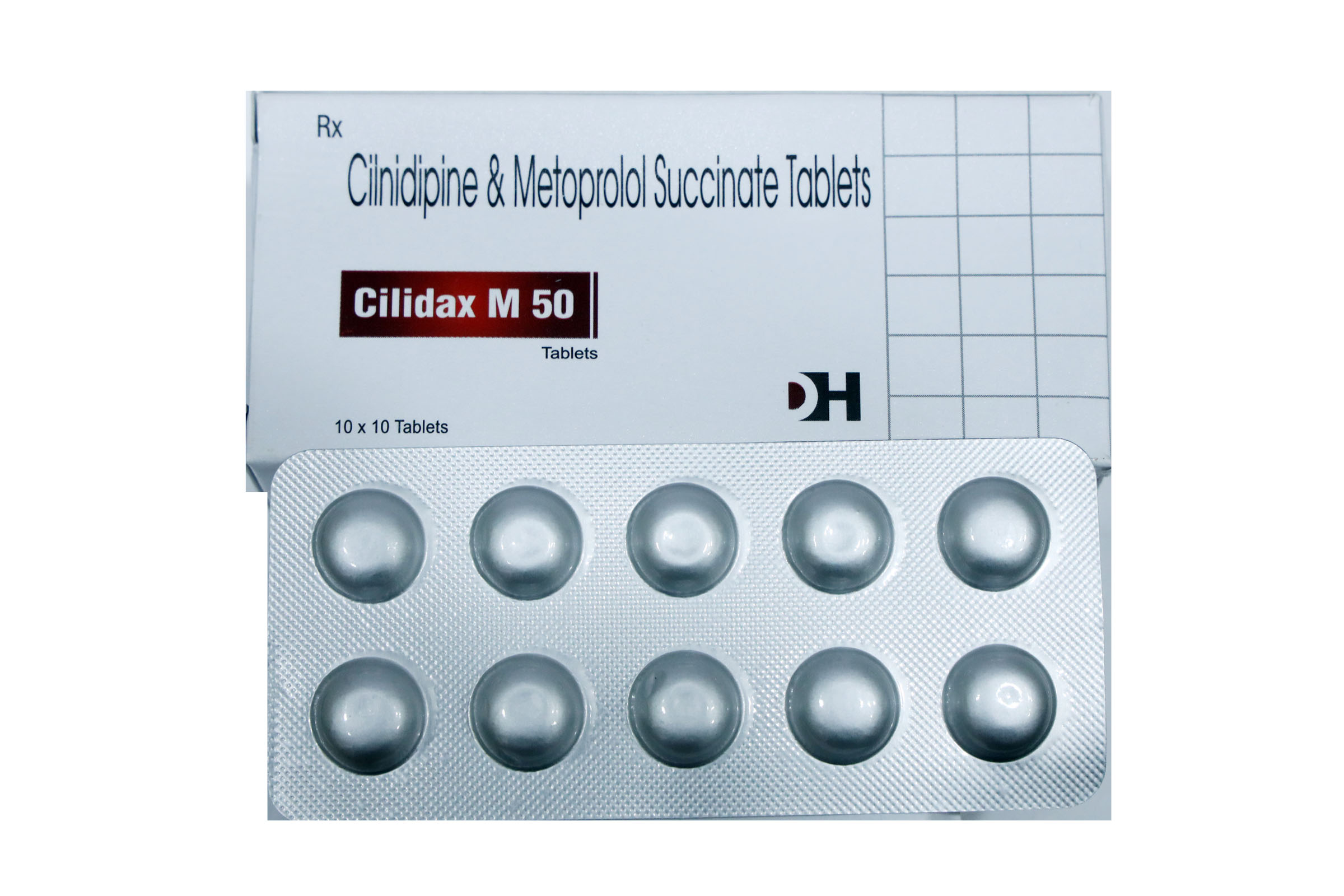 Clilidax M 50-Cilnidipine & Metoprolol Succinate Tablets