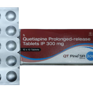 QT Pine SR 300 – Quetiapine Fumarate Prolonged Release Tablets IP 300 mg - 1 × 10 Tablets