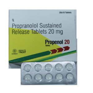 Propenol 20 SR – Propranolol Sustained Release Tablets 20 mg - 1× 10 Tablets