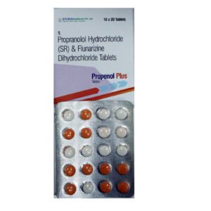 Propenol Plus – Propranolol Hydrochloride (SR) & Flunarizine Dihydrochloride Tablets - 1 × 20 Tablets