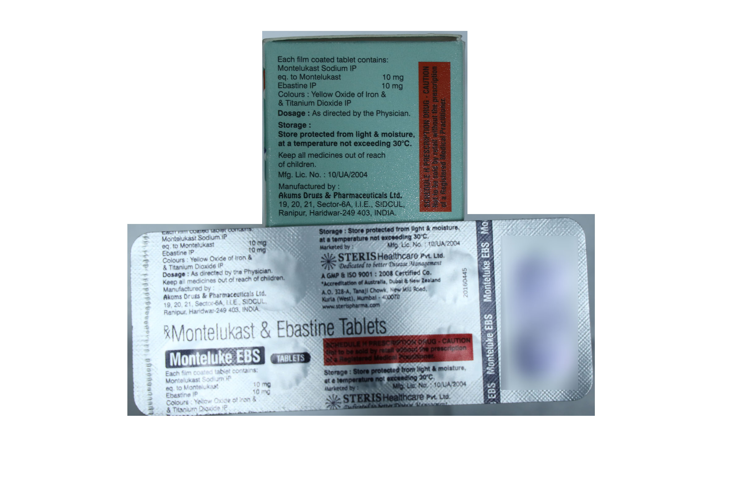 Monteluke EBS - Montelukast & Ebastine Tablets - Image 2