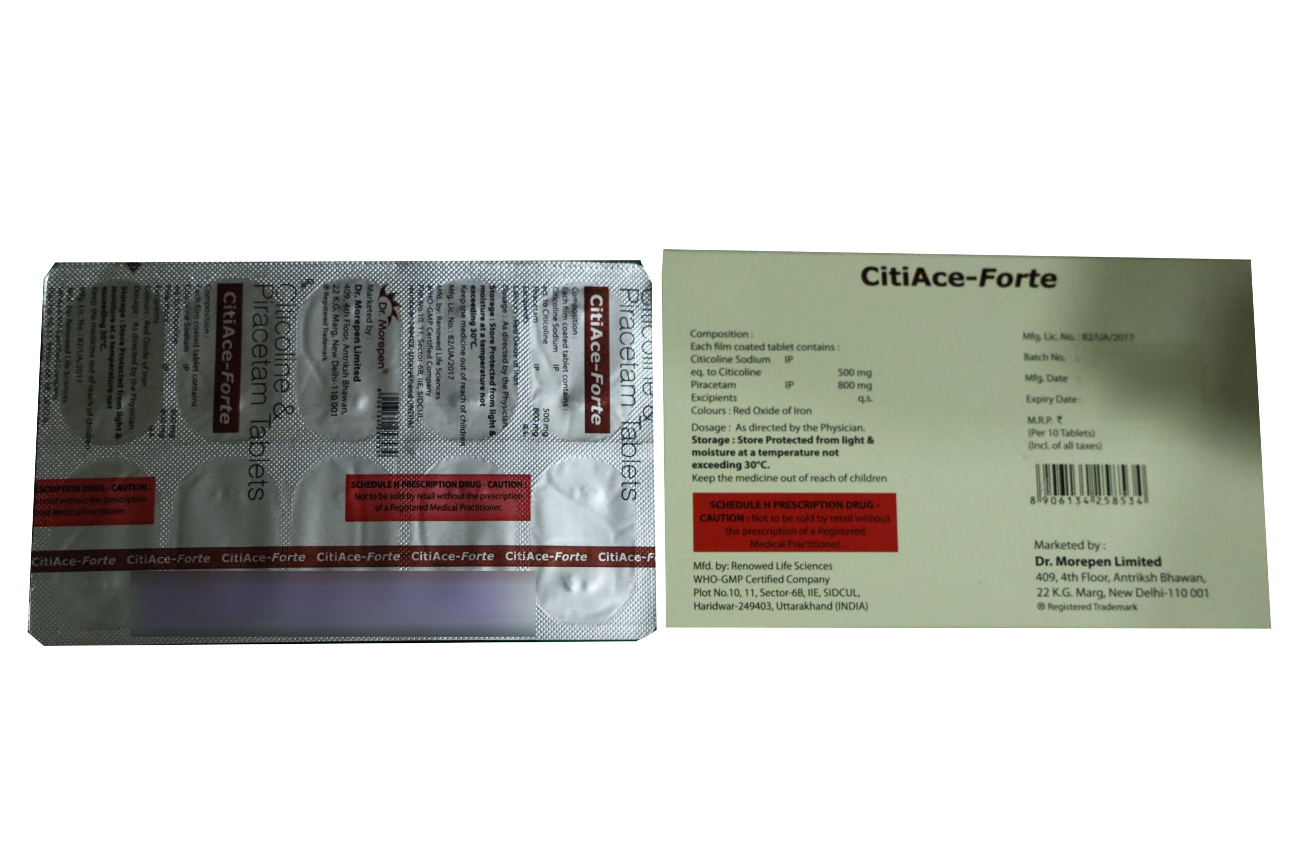 CitiAce-Forte – Citicoline & Piracetam Tablets - Image 2