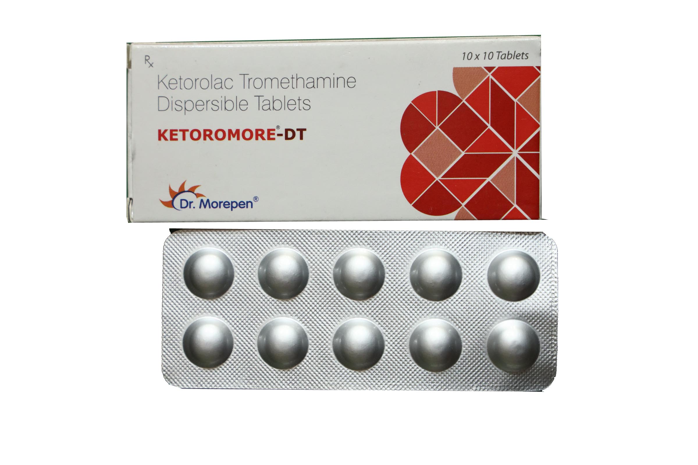 KETOROMORE-DT – Ketorolac Tromethamine Dispersible Tablets (Pain Relief) – 10×10 Tablets