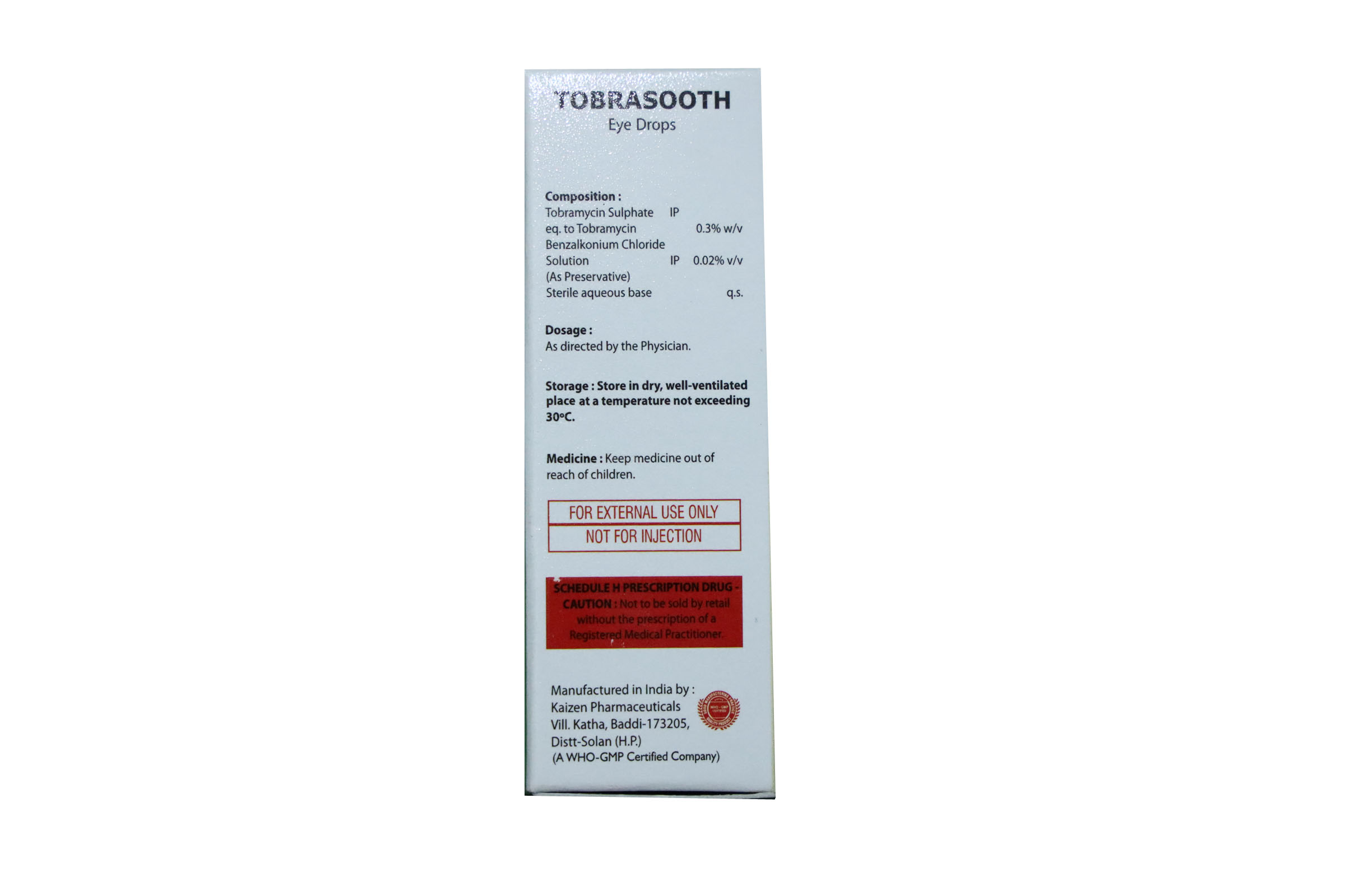 Tobrasooth Eye Drops – Tobramycin Ophthalmic Solution USP (10 ml) - Image 2