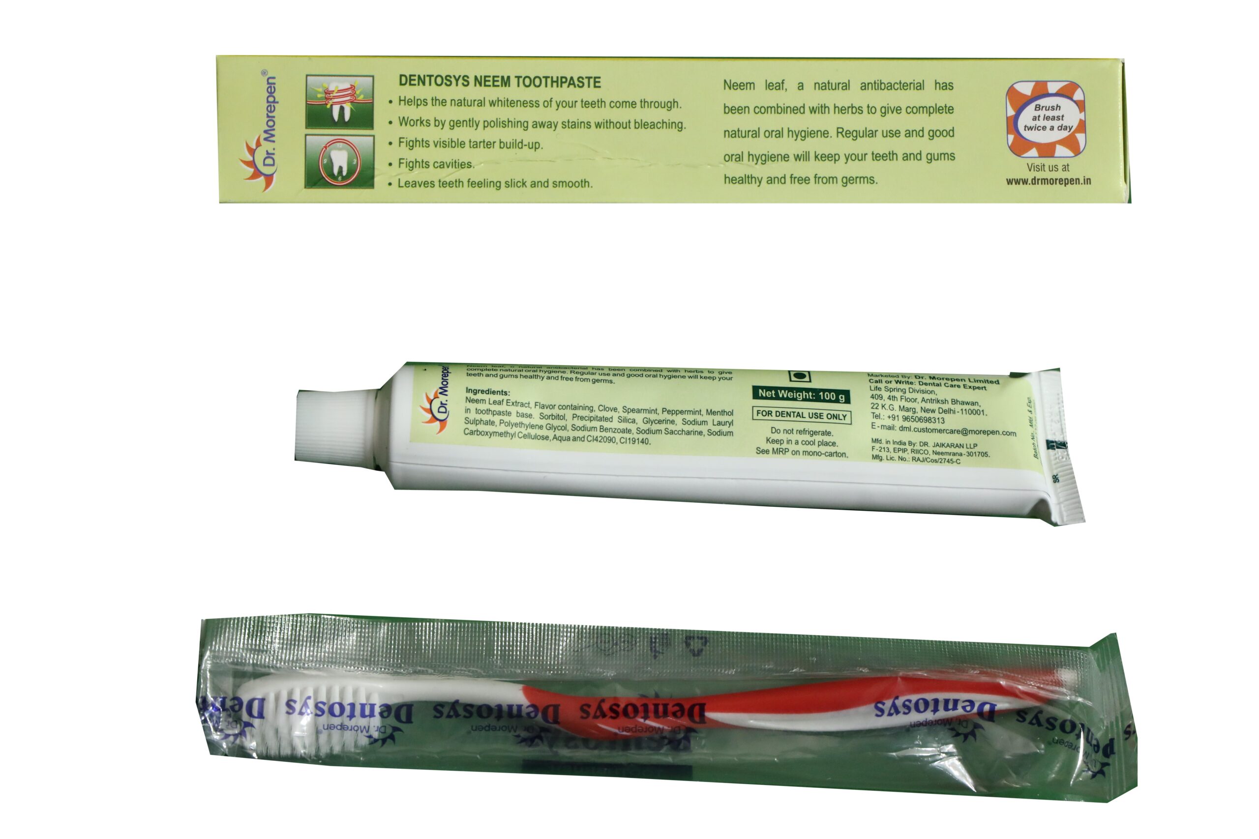Dentosys Neem Toothpaste – With Neem Actives (Free Toothbrush Inside) - Image 2
