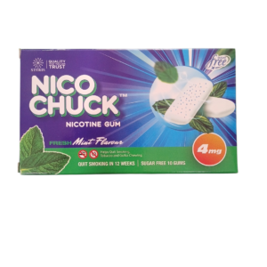 NICO CHUCK Nicotine Gum 4 mg – Fresh Mint Flavour (Sugar Free)