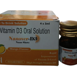 Nanover-D3 Nano Shots – Vitamin D3 Oral Solution (Mango Flavour)