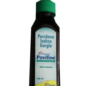 Povifine Povidone Iodine Gargle 2% – Mint Flavour (100 ml)