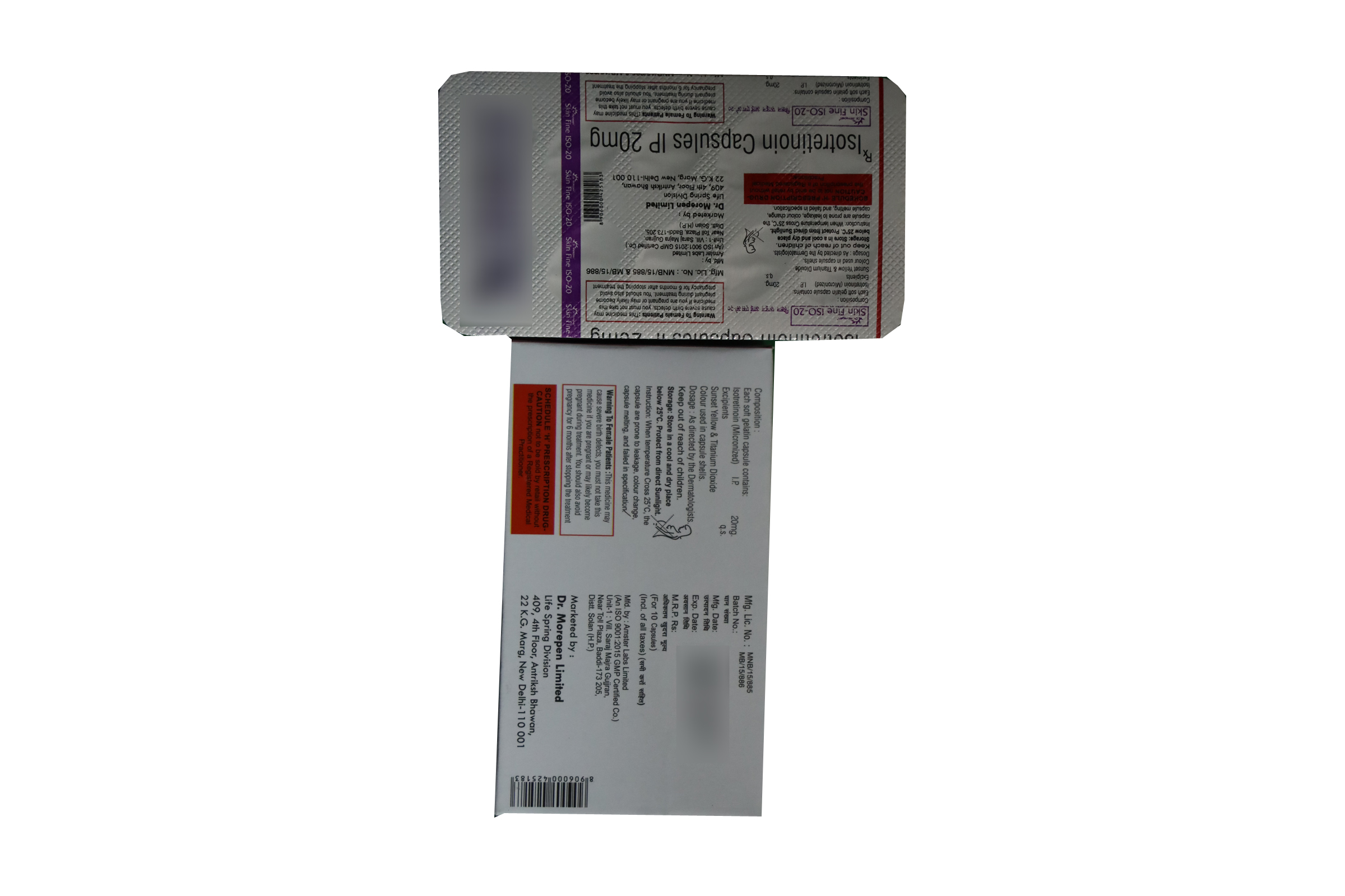 Skin Fine ISO 20 – Isotretinoin Capsules IP 20 mg - Image 2