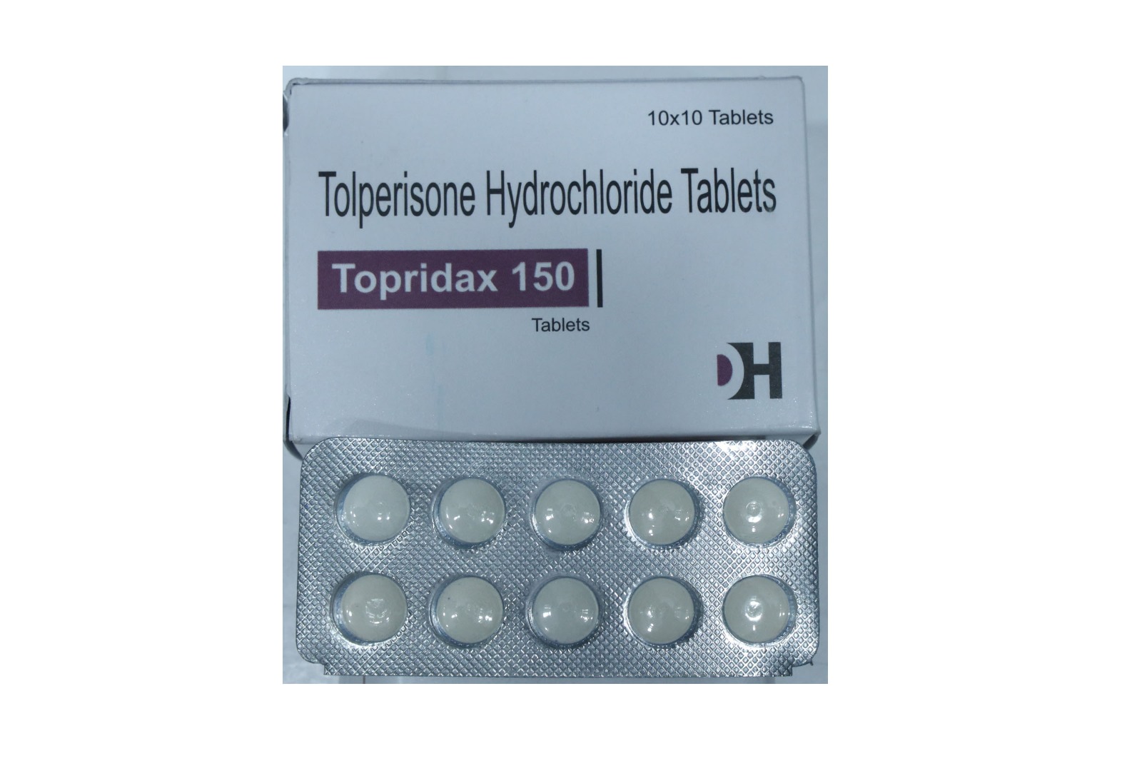 Topridax 150 Tablets (Tolperisone Hydrochloride 150 mg)