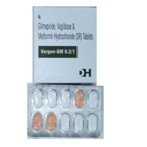 Vorgun-GM 0.2/1 - Glimepiride, Voglibose & Metformin Hydrochloride SR Tablets