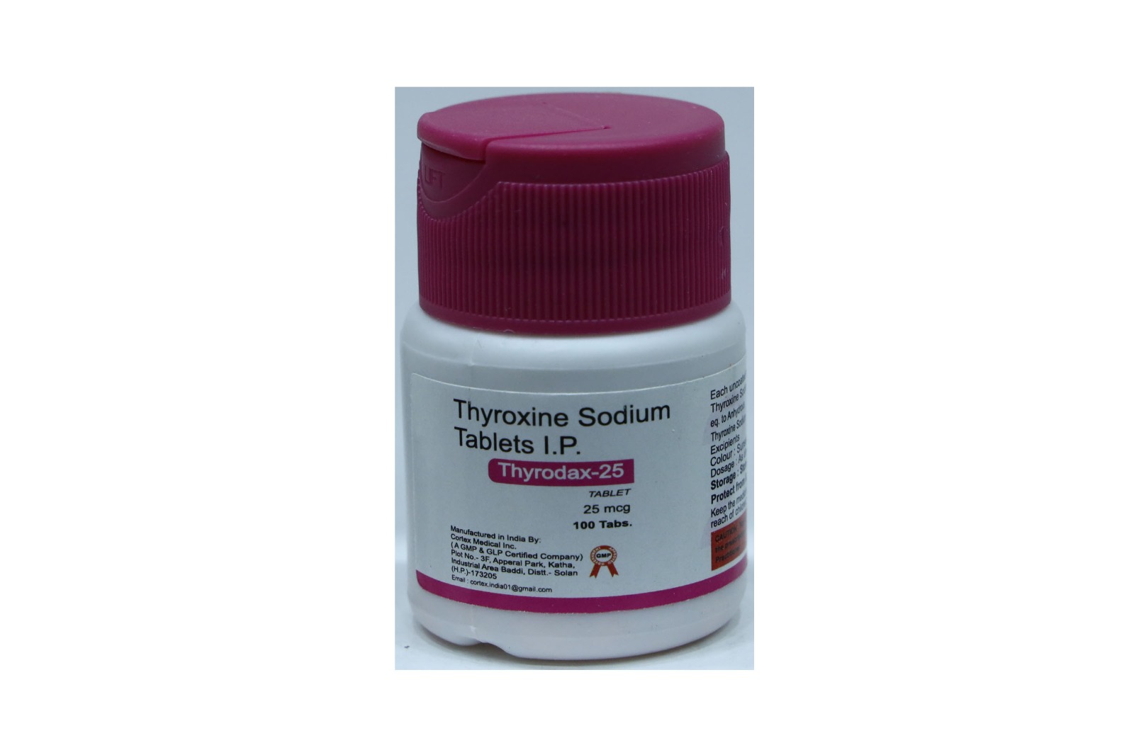 Thyrodax-25 – Thyroxine Sodium Tablets IP 25 mcg