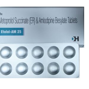 Etolol-AM 25 Tablets - Metoprolol Succinate ER & Amlodipine Besylate Tablets