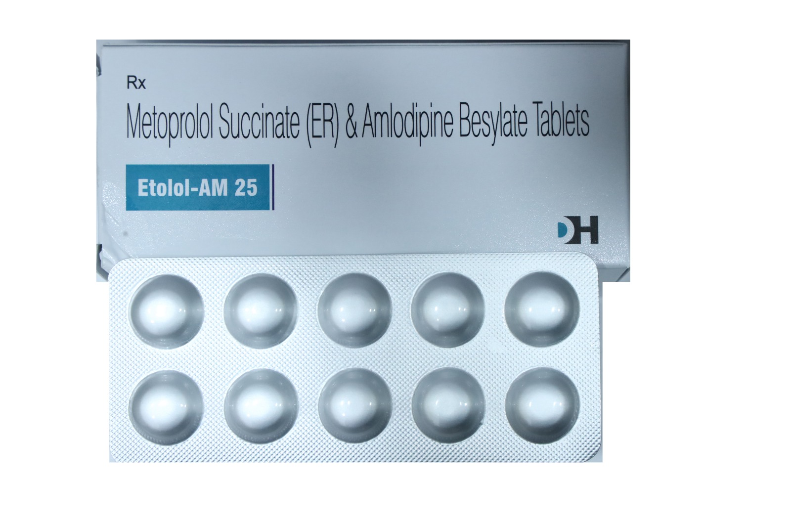 Etolol-AM 25 Tablets - Metoprolol Succinate ER & Amlodipine Besylate Tablets