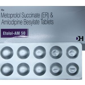 Etolol-AM 50 Tablets - Metoprolol Succinate ER & Amlodipine Besylate Tablets