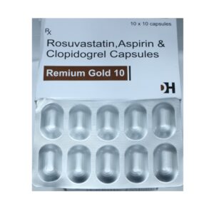 Remium Gold 10 – Rosuvastatin, Aspirin & Clopidogrel Capsules