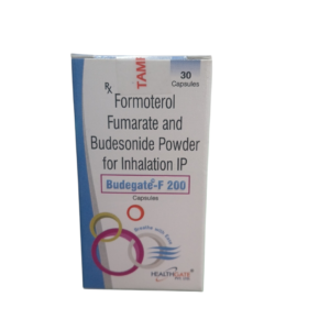 Budegate-F 200 Capsules – Formoterol Fumarate & Budesonide Powder for Inhalation IP (30 Capsules)