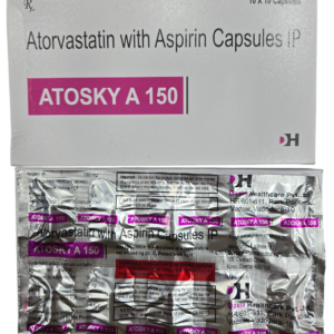 Atosky A 150 Capsules – Atorvastatin with Aspirin Capsules IP