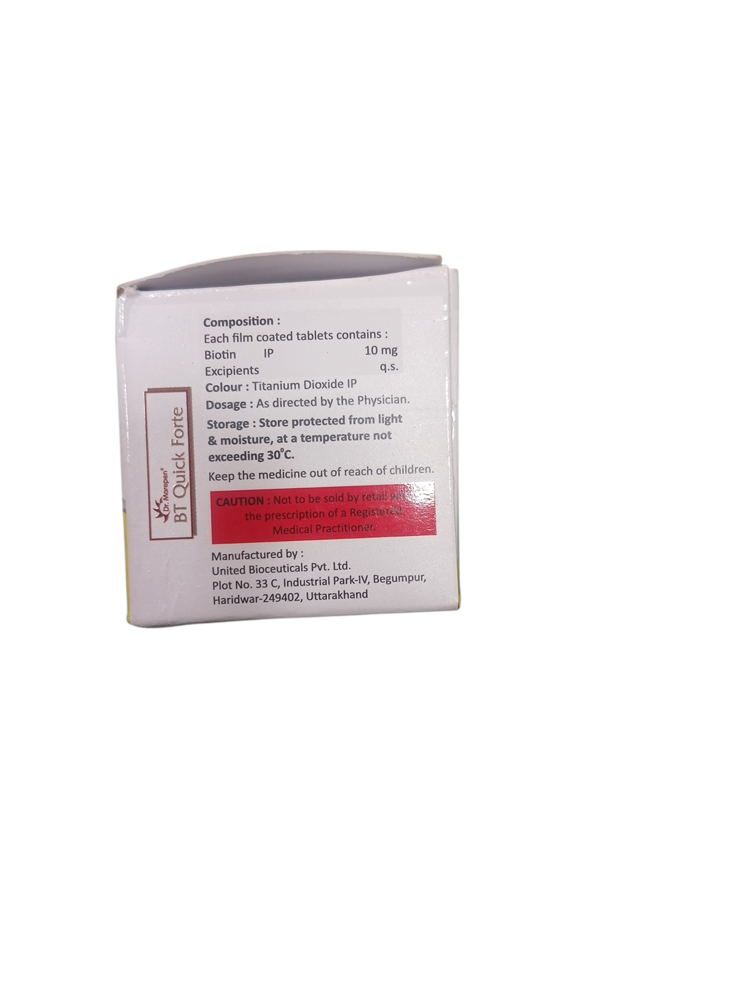 Dr. Morepen BT Quick Forte – Biotin Tablets 10 mg - Image 2