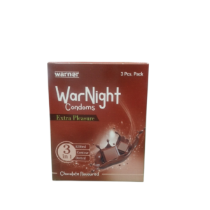 WarNight Condoms – Extra Pleasure (Chocolate Flavoured, 3 in 1)