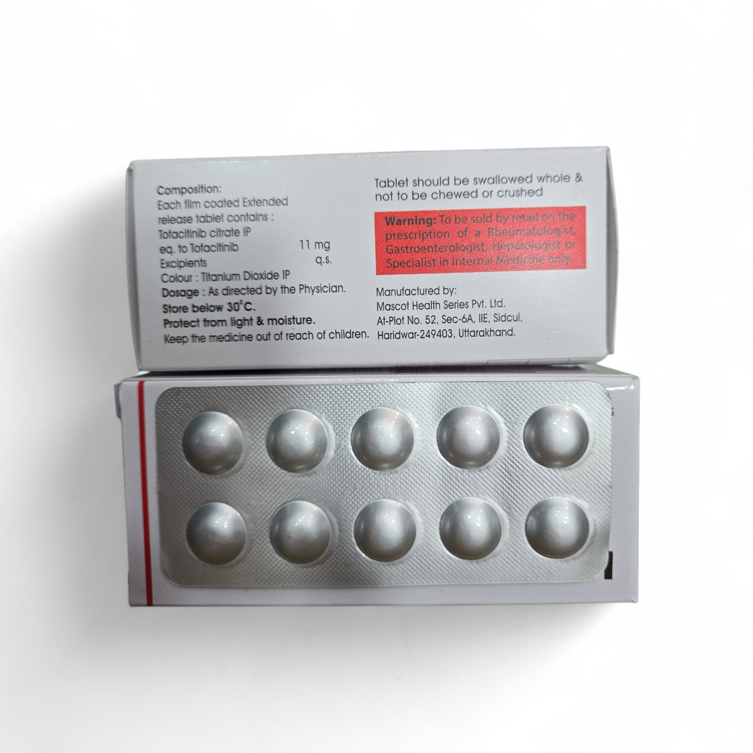 Tofacidax 11 ER Tablets – Tofacitinib Extended Release Tablets 11 mg 1 x 11 tab - Image 2