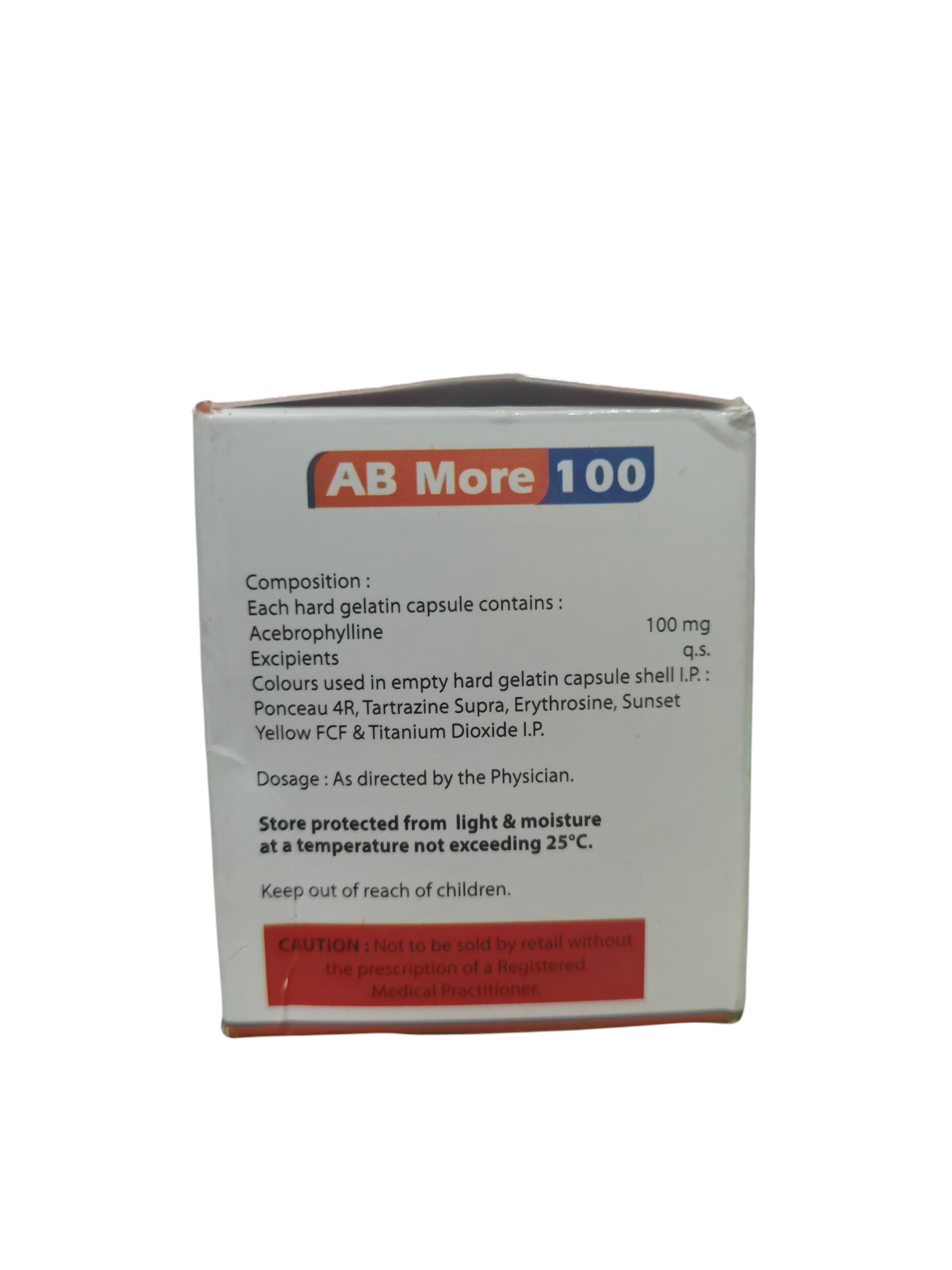 AB More 100 – Acebrophylline Capsules 100 mg 1×10 capsules - Image 2