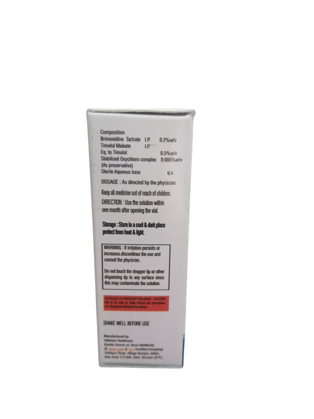 Brimovac T Eye Drops – Brimonidine Tartrate & Timolol Maleate Ophthalmic Solution (5 ml) - Image 2