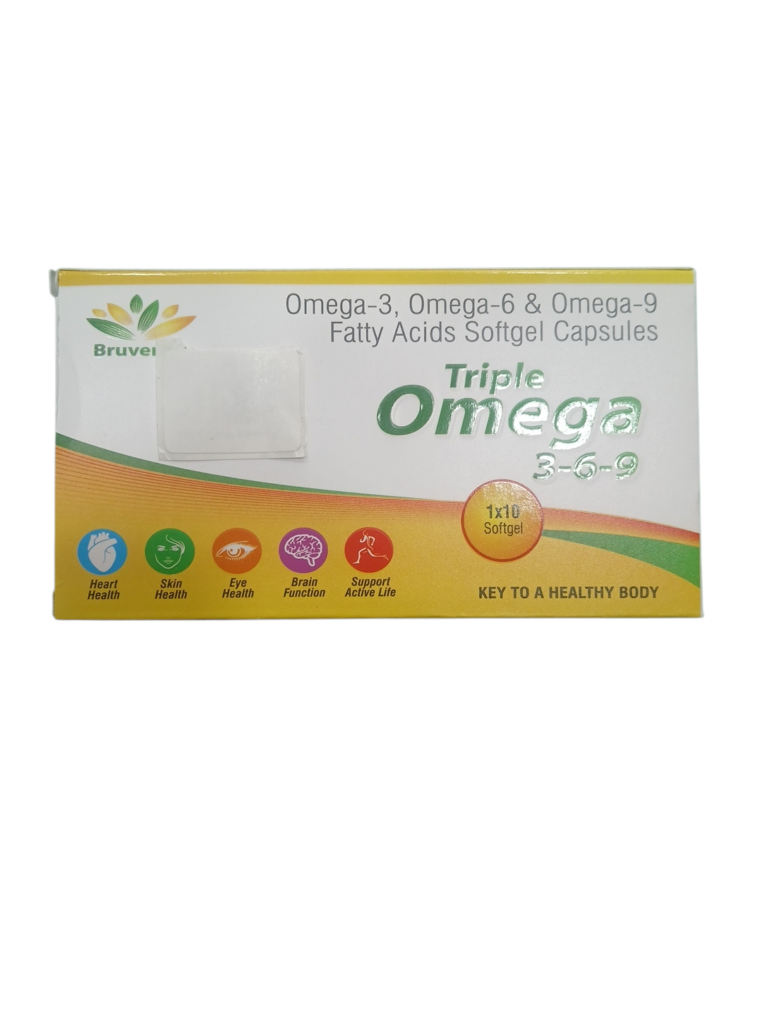 Bruvel Triple Omega 3-6-9 Fatty Acids Softgel Capsules