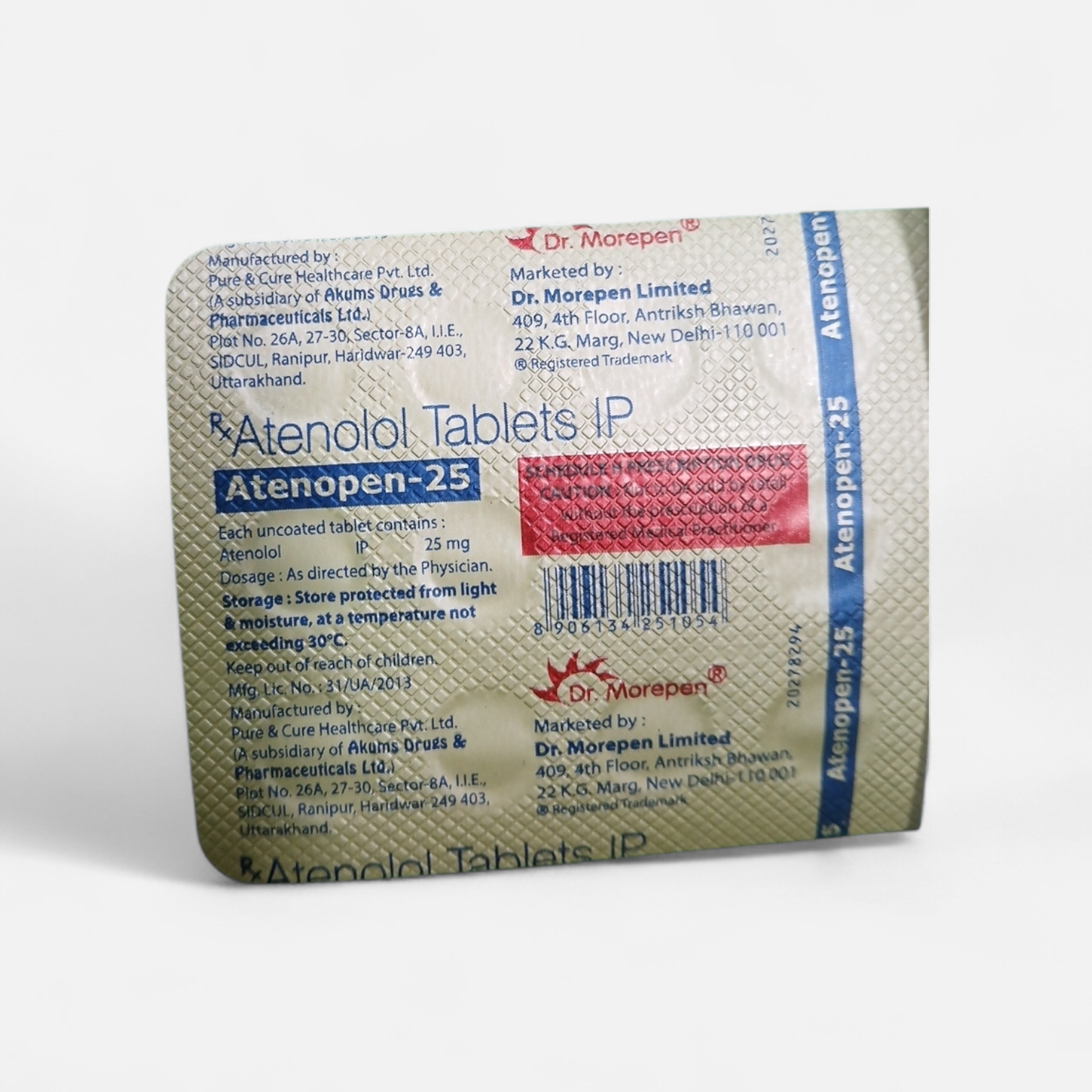 Atenopen-25 Tablets – Atenolol Tablets IP 25 mg