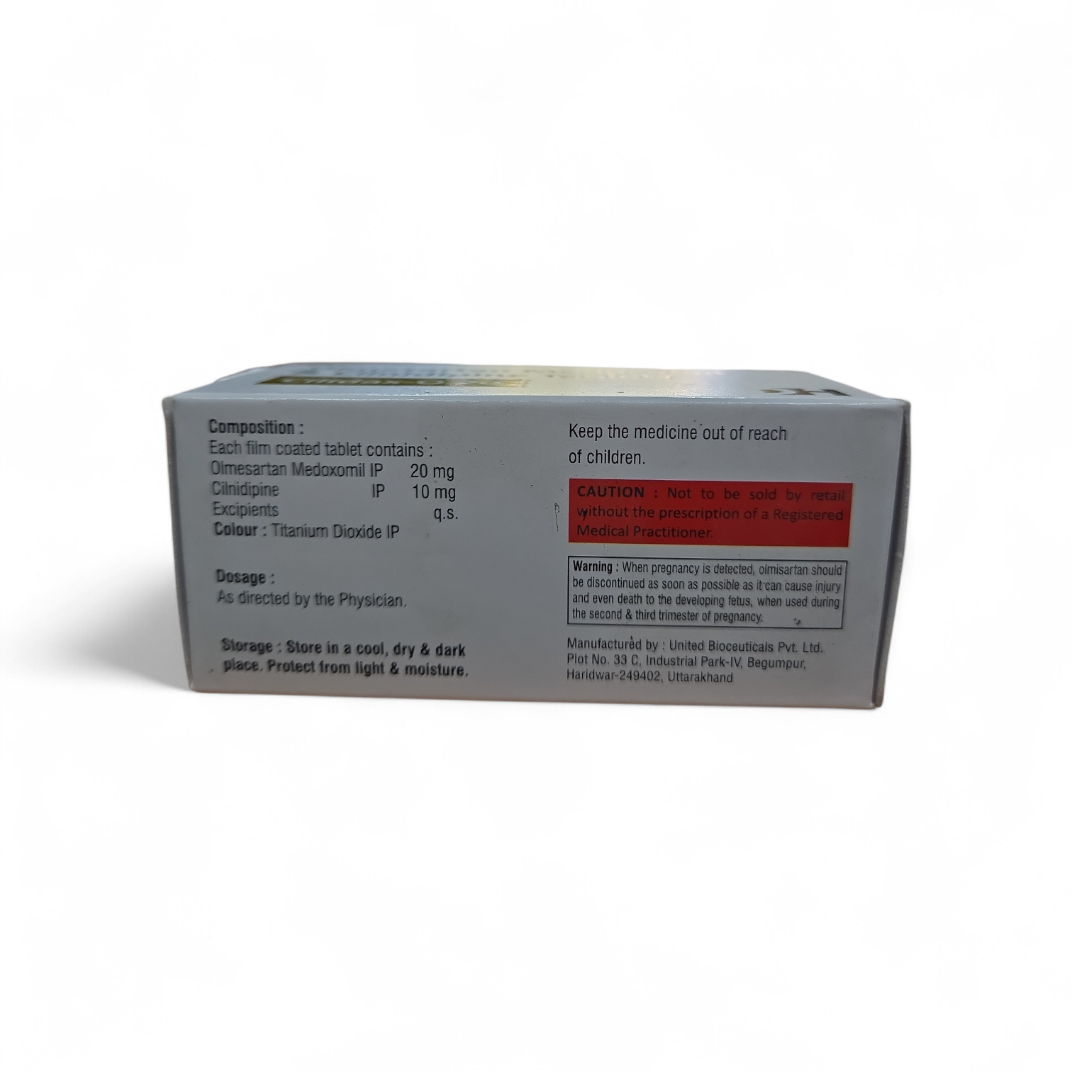 Cilidax-O 20 – Olmesartan Medoxomil & Cilnidipine Tablets - Image 2