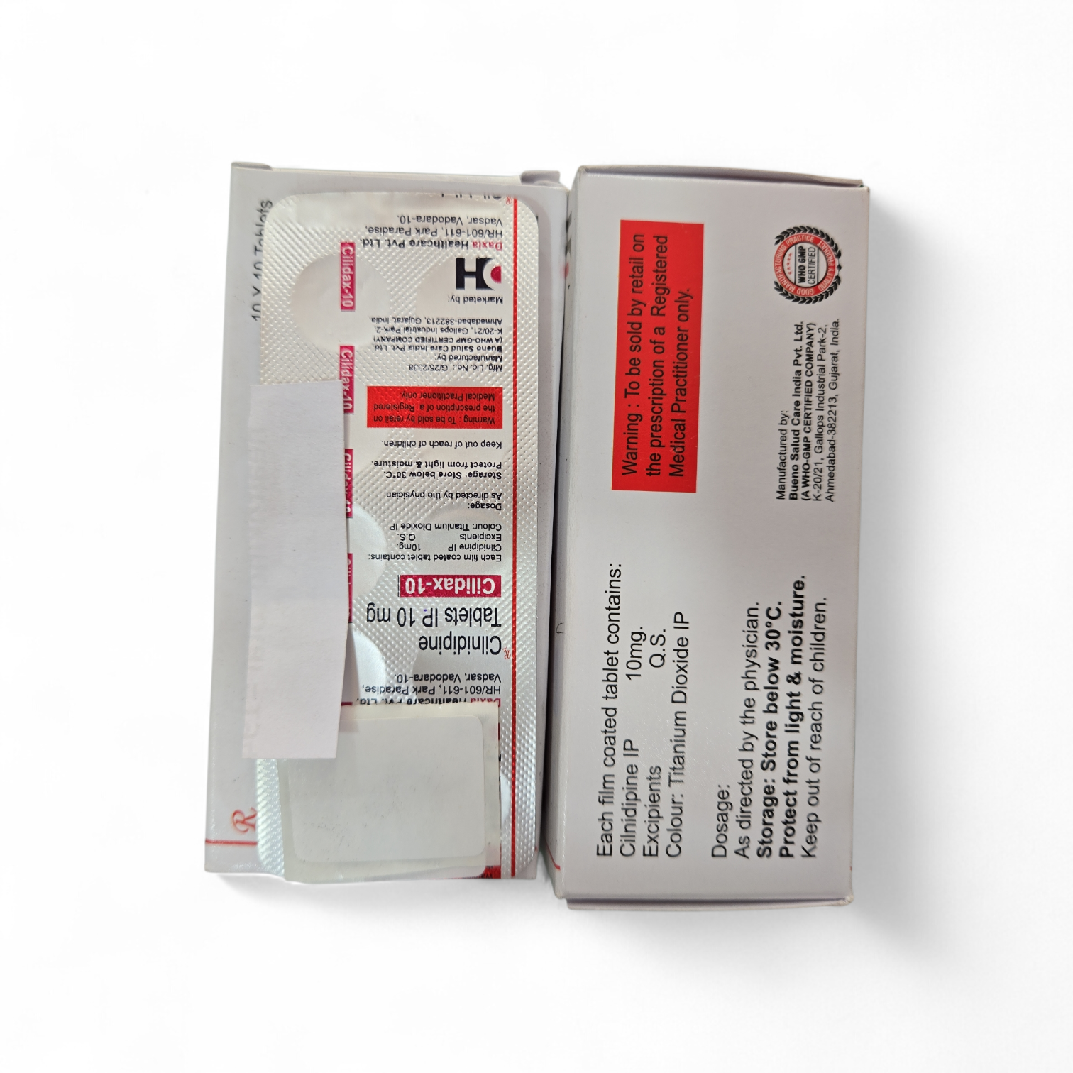 Cilidax-10 – Cilnidipine Tablets IP 10 mg - Image 2