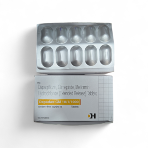 Dapadax-GM 10/1/1000 – Dapagliflozin, Glimepiride & Metformin Hydrochloride (Extended Release) Tablets
