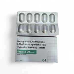 Dapadax-GM 10/2/500 (Dapagliflozin, Glimepiride & Metformin Hydrochloride ER Tablets) - 1 x 10 Tablets
