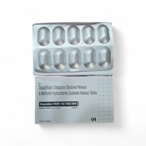 Dapadax VGM 10/100/500 (Dapagliflozin, Vildagliptin SR & Metformin Hydrochloride SR Tablets) - 1 x 10 Tablets
