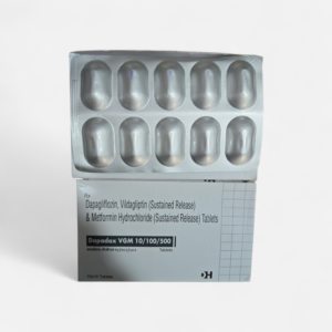 Dapadax VGM 10/100/500 (Dapagliflozin, Vildagliptin SR & Metformin Hydrochloride SR Tablets) - 1 x 10 Tablets