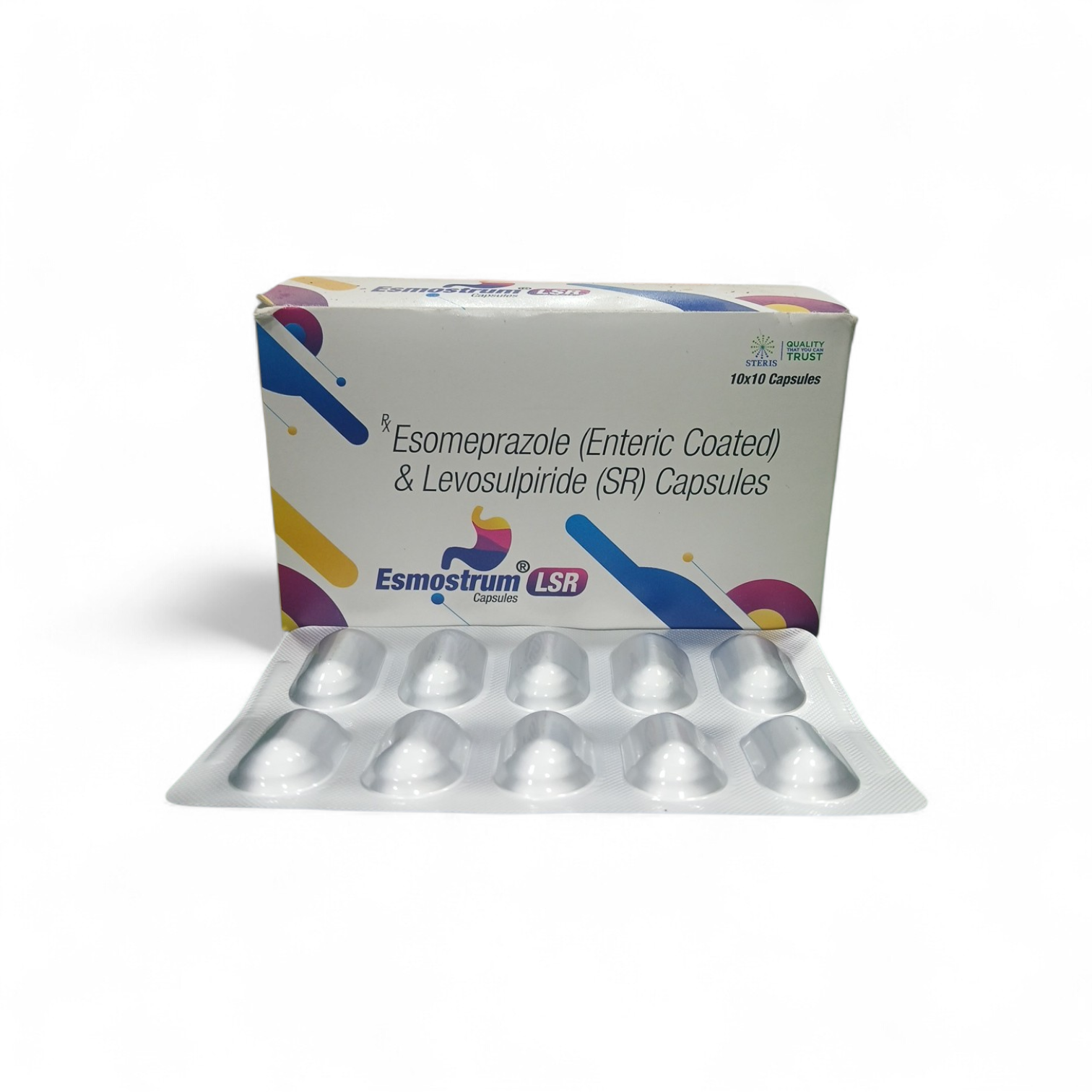 Esmostrum LSR (Esomeprazole Enteric Coated & Levosulpiride SR Capsules)