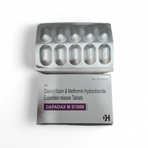 Dapadax M 5/1000 (Dapagliflozin & Metformin Hydrochloride Extended-release Tablets) -1 x 10 Tablets
