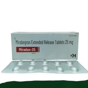 Miradax 25 - Mirabegron Extended Release Tablets 25 mg - 1 x 10 Tablets
