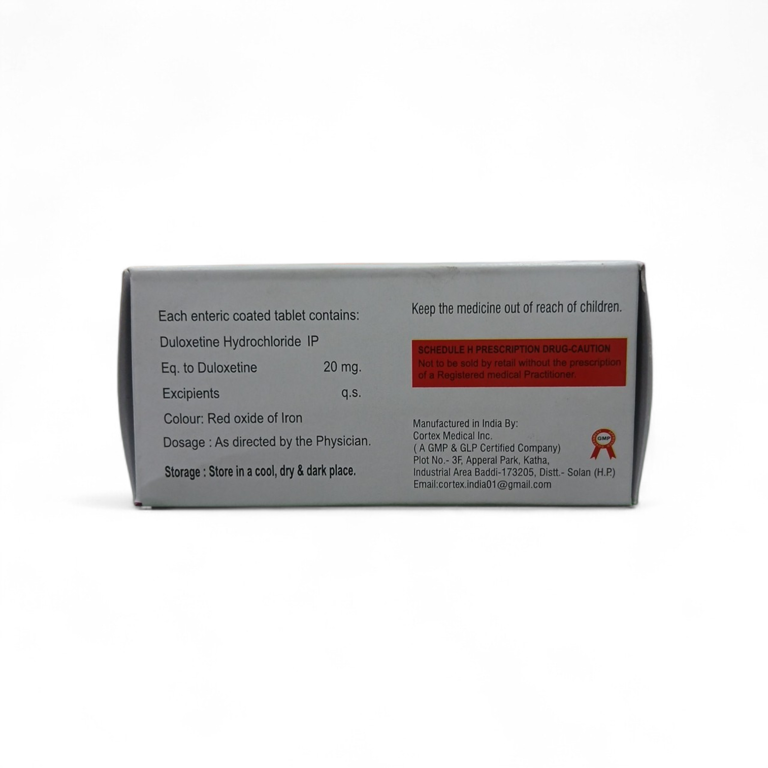 Dulodax-20 - Duloxetine Gastro-resistant Tablets IP 20 mg -1x10 Tablets - Image 2