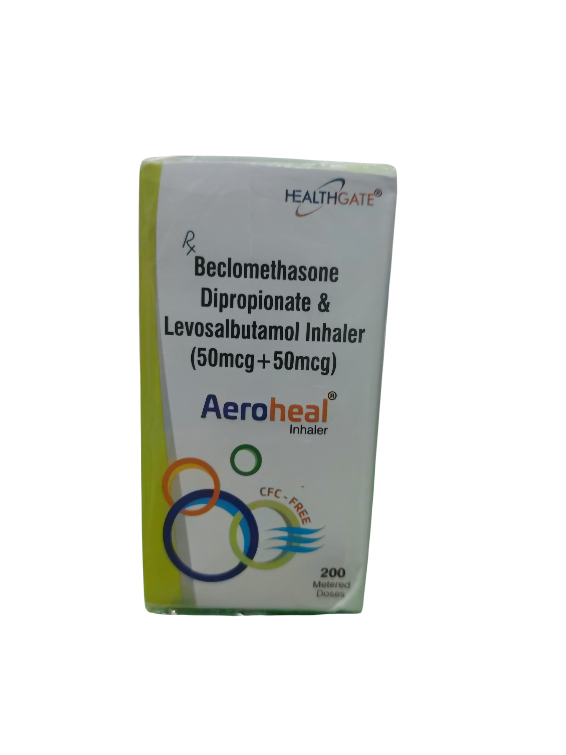 Aeroheal Inhaler - Beclomethasone Dipropionate & Levosalbutamol Inhaler - 200 Metered Doses