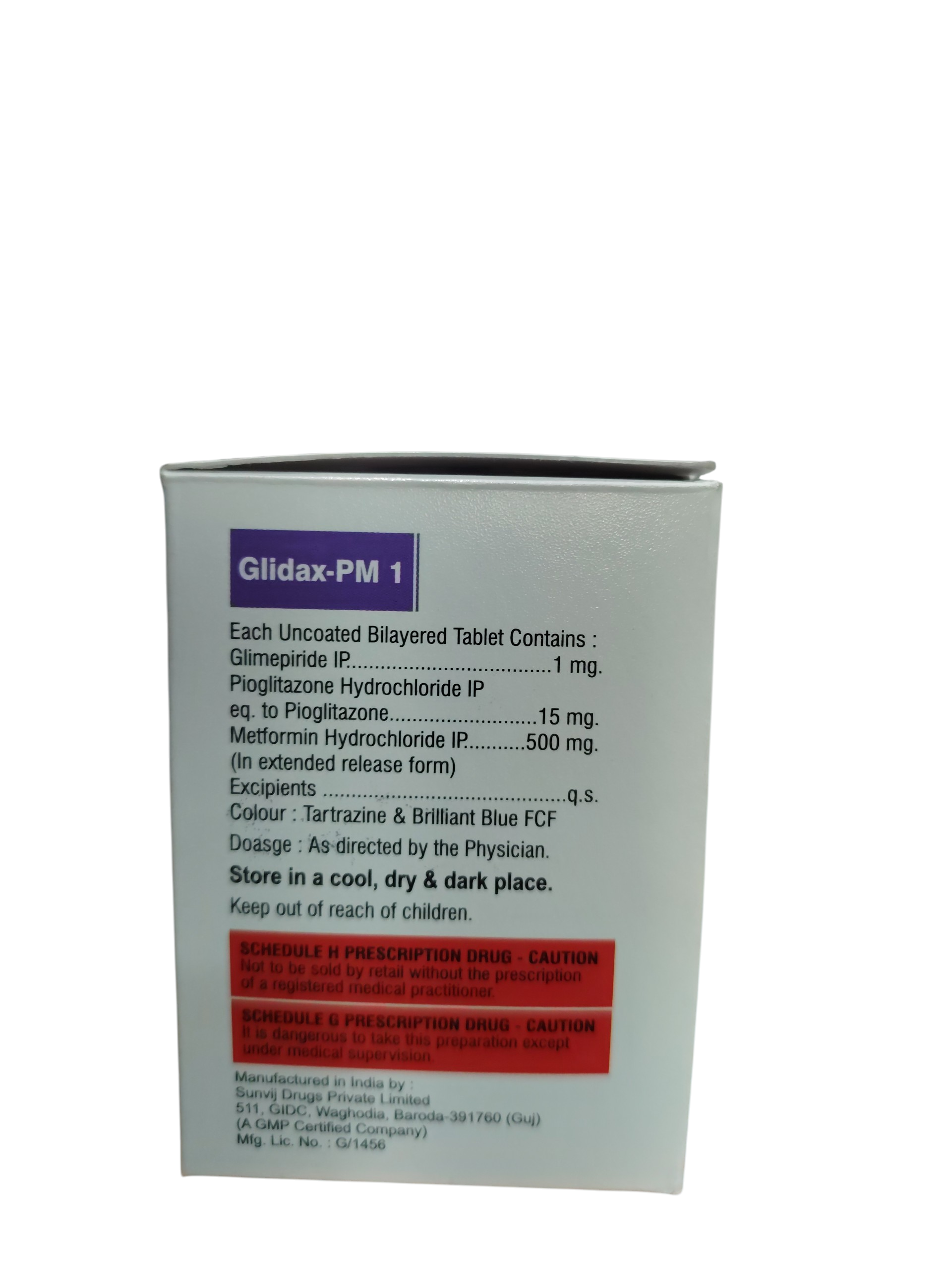 Glidax-PM 1 - Glimepiride, Pioglitazone & Extended Release Metformin Tablets - Image 2