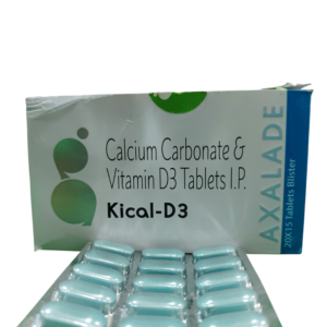 Kical-D3 Calcium Carbonate & Vitamin D3 Tablets I.P. - 1 x 15 Tablets Blister