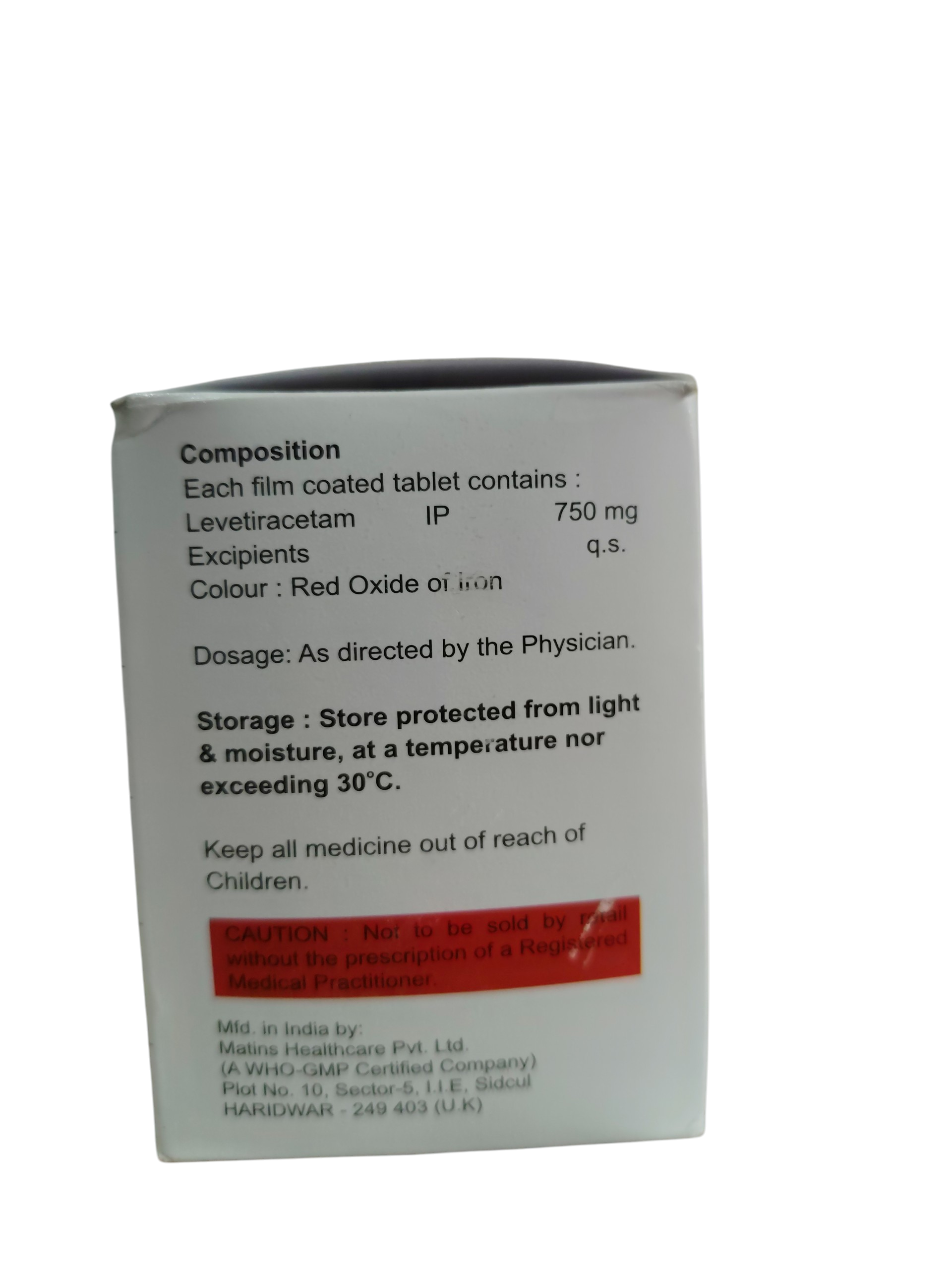 Levaxia 750 - Levetiracetam Tablets IP 750 mg - 1 x 10 Tablets - Image 2