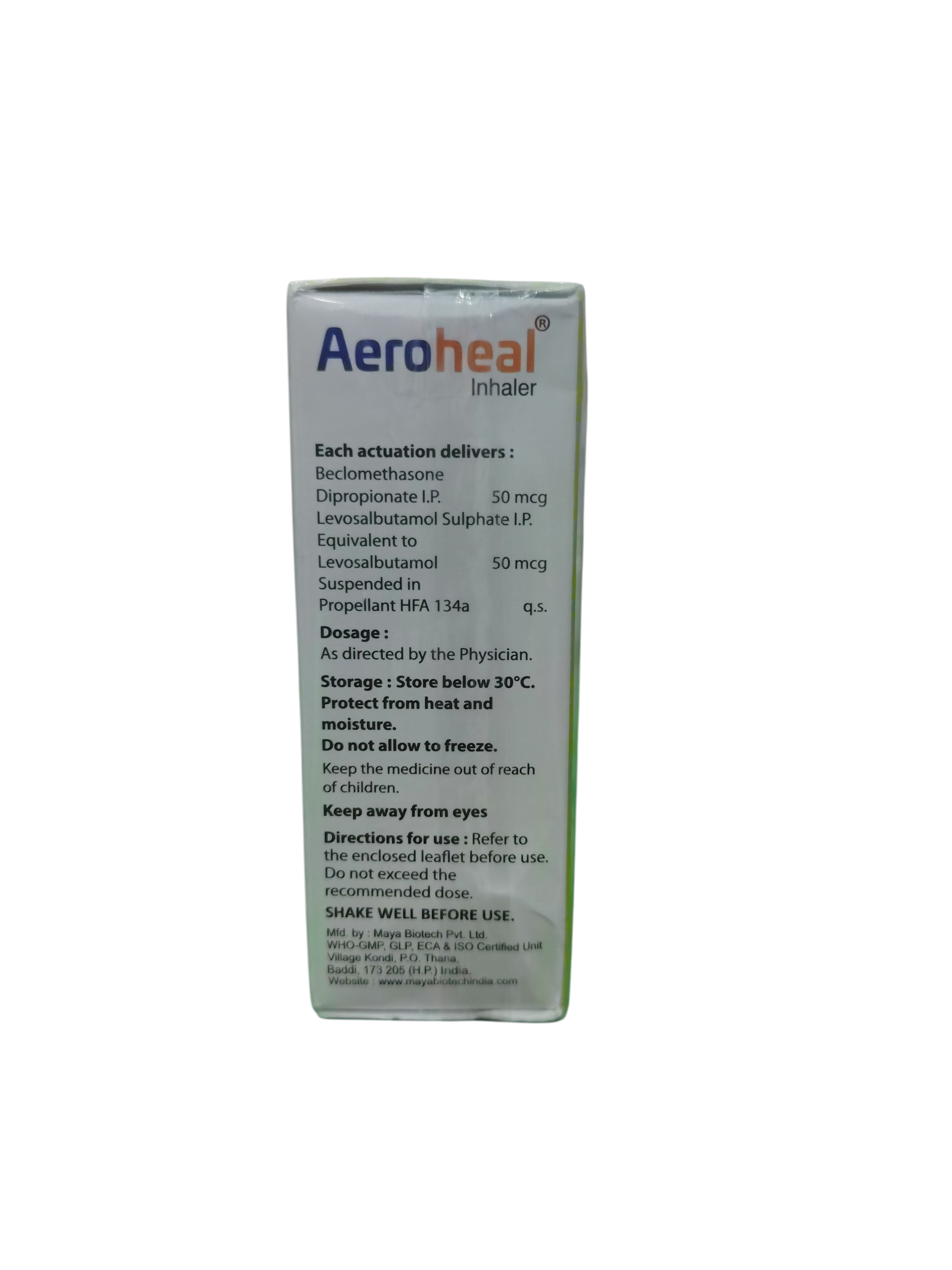 Aeroheal Inhaler - Beclomethasone Dipropionate & Levosalbutamol Inhaler - 200 Metered Doses - Image 2