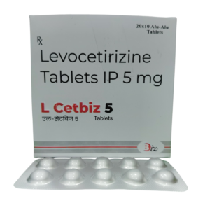 L Cetbiz 5 - Levocetirizine Tablets IP 5 mg - 1 x 10 Alu-Alu Tablets Pack