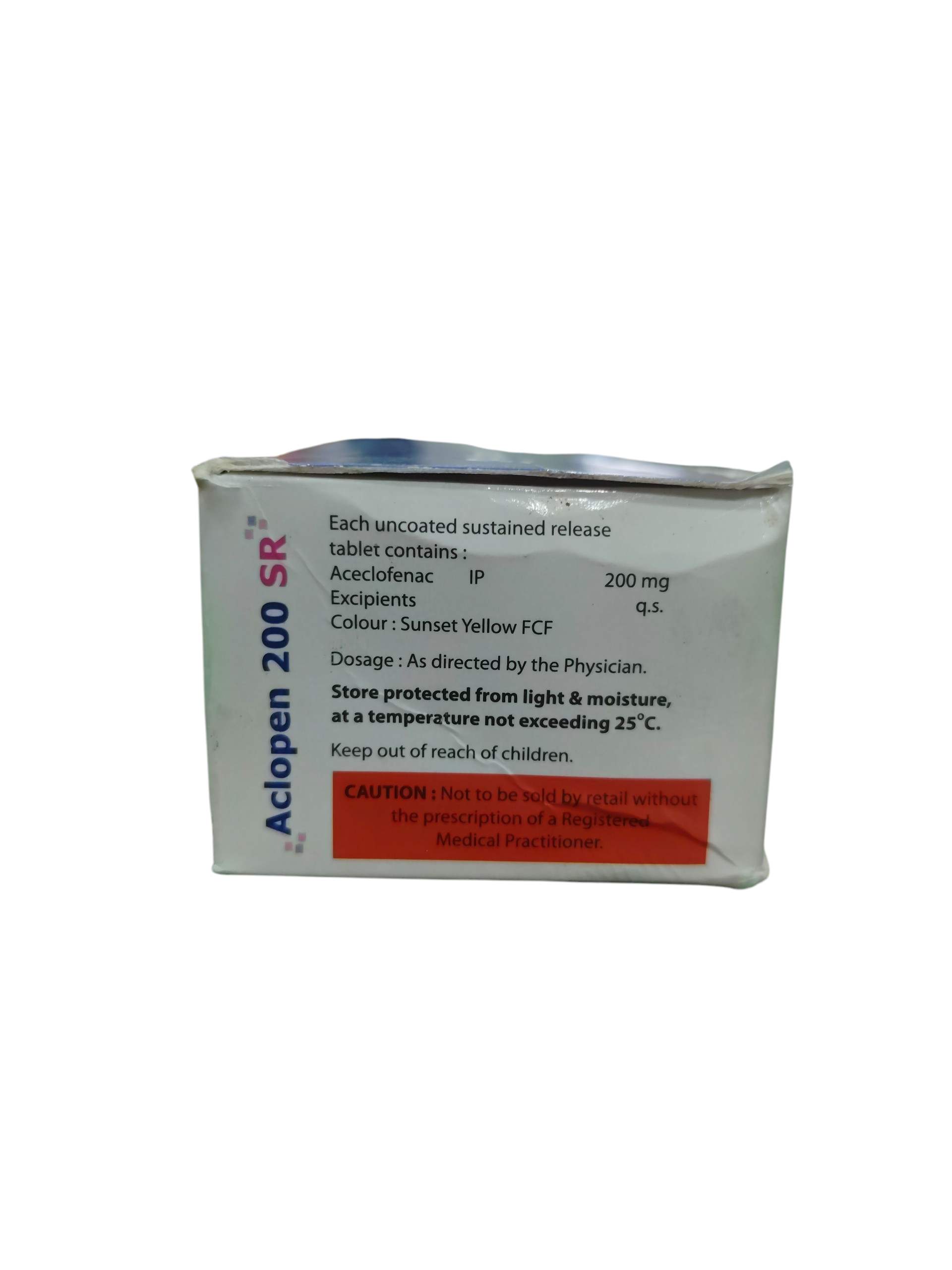 Aclopen 200 SR - Aceclofenac Sustained Release Tablets 200 mg - 1 x 10 Tablets - Image 2