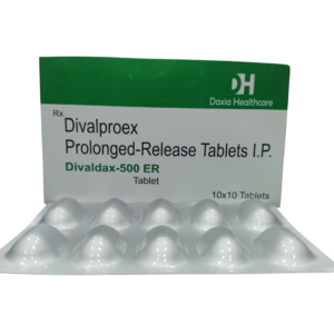 Divaldax-500 ER - Divalproex Prolonged-Release Tablets I.P. - 1 x 10 Tablets Pack