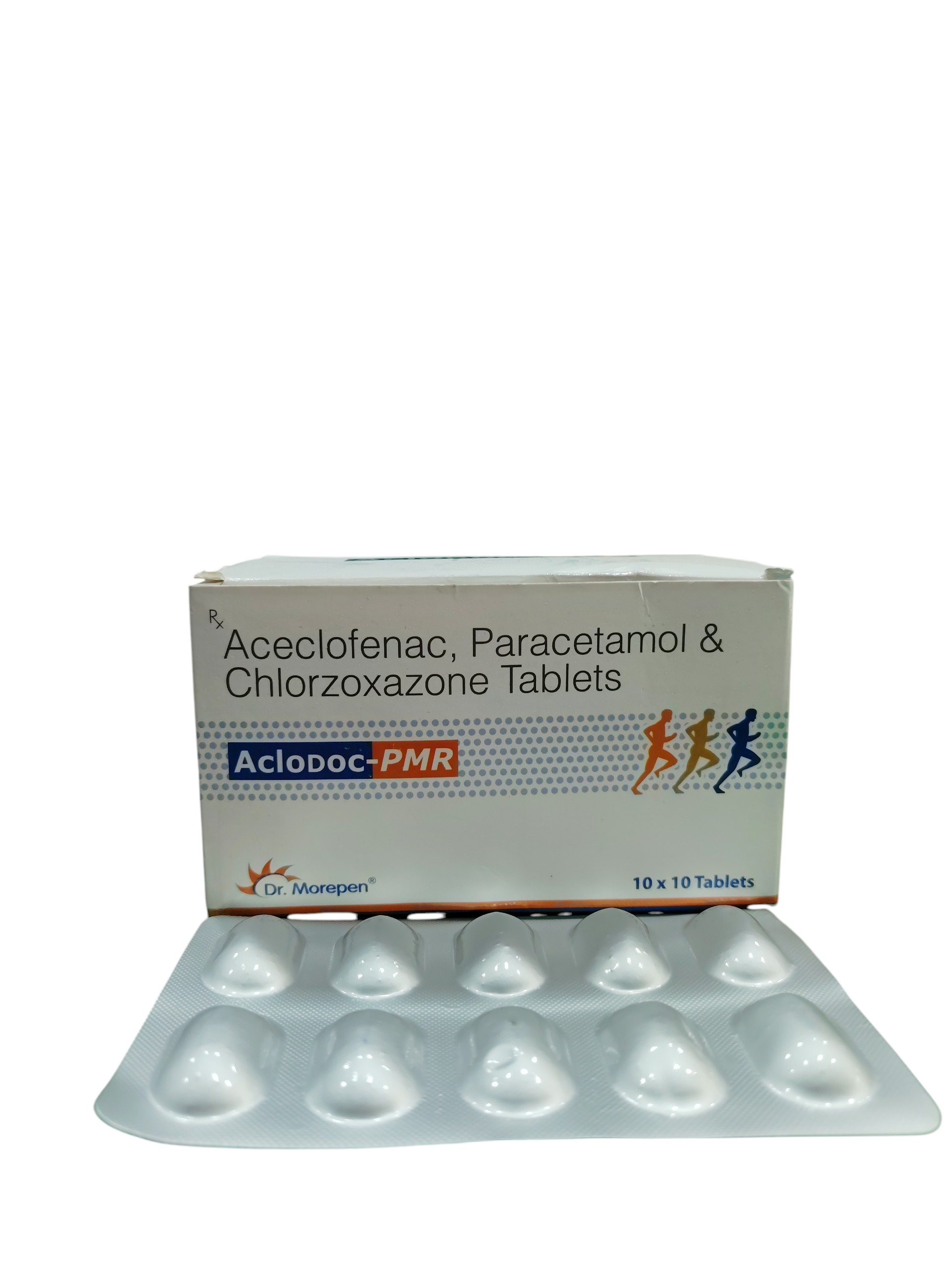 Aclodoc-PMR Aceclofenac, Paracetamol & Chlorzoxazone Tablets - 1 x 10 Tablets