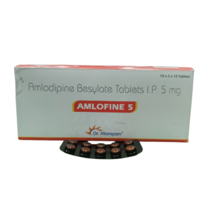 Amlofine 5 - Amlodipine Besylate Tablets I.P. 5 mg- 1 x 10 Tablets